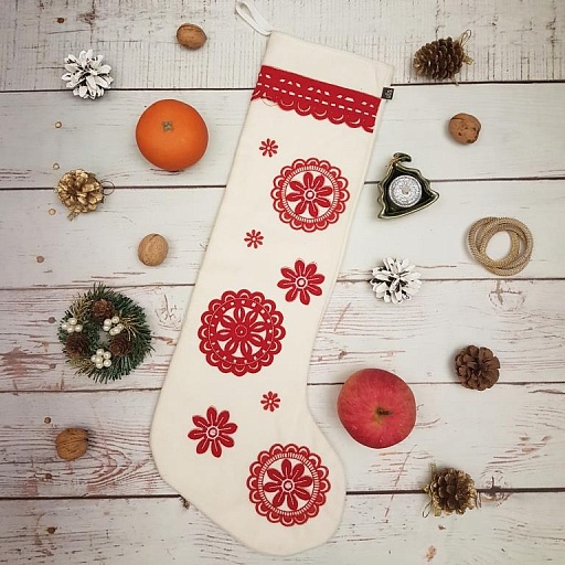 картинка носок рождественский WHITE от интернет магазина