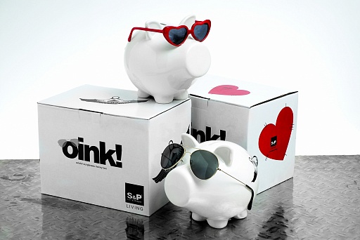 картинка копилка-свинка AVIATOR, подарочная упаковка от интернет магазина