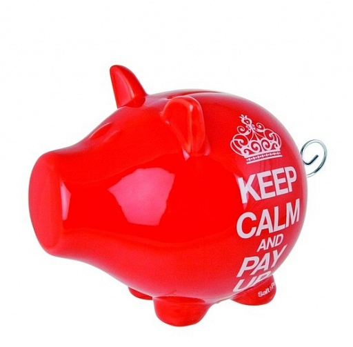 картинка копилка-свинка RED KEEP CALM, подарочная упаковка от интернет магазина